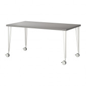 LINNMON /
KRILLE Table, gray, white - 790.019.40