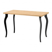 LINNMON /
LALLE Table, birch effect, black - 890.472.64