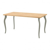 LINNMON /
LALLE Table, birch effect, gray - 990.472.68