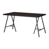 LINNMON /
LERBERG Table, black-brown, gray - 490.007.01