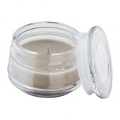 LUGGA Scented candle in glass, Soft vanilla, beige - 902.592.12