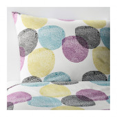 MALIN RUND Duvet cover and pillowcase(s), multicolor - 802.249.06