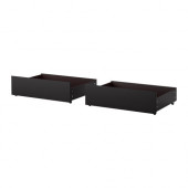 MALM Underbed storage box for high bed, black-brown - 202.527.18