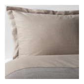MALOU Duvet cover and pillowsham(s), light brown - 200.835.89