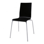 MARTIN Chair, silver color, black - 699.036.43