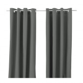 MERETE Curtains, 1 pair, gray - 302.568.48