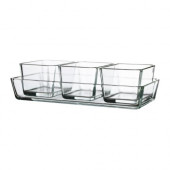 MIXTUR Oven/serving dish, set of 4, clear glass - 601.016.52
