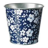MUSKOTNÖT Plant pot, blue patterned - 602.338.22