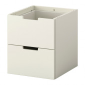 NORDLI Modular 2-drawer chest, white - 102.727.07