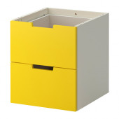 NORDLI Modular 2-drawer chest, yellow, white - 702.886.87