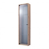 NORNÄS Glass-door wall cabinet, pine - 602.809.55
