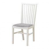 NORRNÄS Chair, white, Isunda gray - 601.853.07