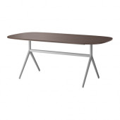 OPPEBY Table, gray dark brown, Oppmanna dark brown gray - 890.403.47