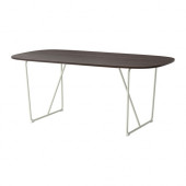 OPPEBY Table, dark brown white, Backaryd dark brown white - 190.403.55
