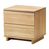 OPPLAND 2-drawer chest, oak veneer - 002.691.40