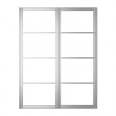 PAX Pair of sliding door frames & rail, aluminum - 402.224.19
