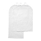 PLURING Clothes cover, set of 3, transparent white - 102.872.52