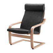 POÄNG Chair, birch veneer, Robust Glose black - 199.039.28