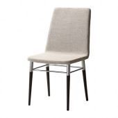 PREBEN Chair, brown-black, Tenö light gray - 002.013.34