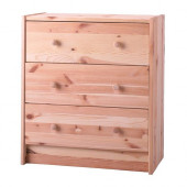 RAST 3-drawer chest, pine - 753.057.09