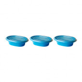RÄTA Food container, blue, transparent white - 002.086.65