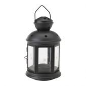ROTERA Lantern for tealight, black indoor/outdoor black - 101.229.87