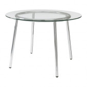 SALMI Table, glass, chrome plated - 701.022.98