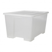 SAMLA Box with lid, clear - 699.032.14