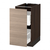 SEKTION Base cabinet for recycling, brown Maximera, Brokhult walnut - 390.405.28