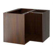 SEKTION Base corner cabinet frame, wood effect brown - 902.655.00