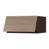 SEKTION Top cabinet for fridge/freezer, brown, Brokhult walnut - 990.405.49