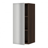 SEKTION Wall cabinet, brown, Grevsta stainless steel - 490.354.18