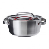 SENSUELL Pot with lid, stainless steel - 902.731.09