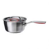 SENSUELL Saucepan with lid, stainless steel - 302.731.07