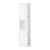 SILVERÅN High cabinet with 2 doors, white - 602.640.12
