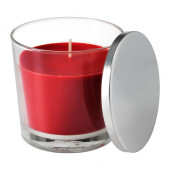 SINNLIG Scented candle in glass, Sweet berries, red - 302.759.36