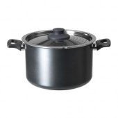 SKÄNKA Pot with lid, gray - 401.294.59