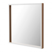 SKOGSVÅG Mirror, white, beech veneer - 002.886.76
