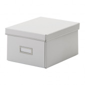 SMÅRASSEL Box with lid, white - 602.972.15