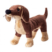 SMÅSLUG Soft toy, dog, brown - 802.604.47