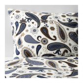 SÖTBLOMSTER Duvet cover and pillowcase(s), white, blue - 502.584.41