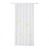 SPRUTT Shower curtain, white, yellow - 802.940.89