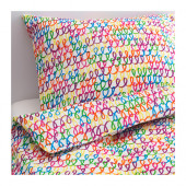 STICKAT Duvet cover and pillowcase(s), multicolor - 302.967.45