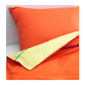 STICKAT Duvet cover and pillowcase(s), orange, yellow - 202.962.32