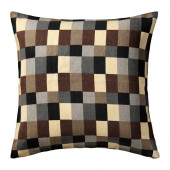 STOCKHOLM Cushion cover, check, beige - 702.812.52