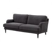 STOCKSUND Sofa, Nolhaga dark gray, black/wood - 190.338.02