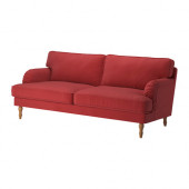 STOCKSUND Sofa, Ljungen light red, light brown/wood - 590.337.96