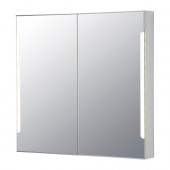 STORJORM Mirror cabinet w/2 doors & light, white - 802.500.66