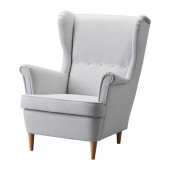 STRANDMON Wing chair, Nordvalla light gray - 403.004.31