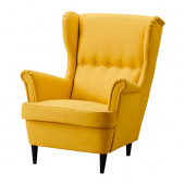 STRANDMON Wing chair, Skiftebo yellow - 703.004.39